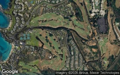 Kapalua Resort (Bay course) aerial view