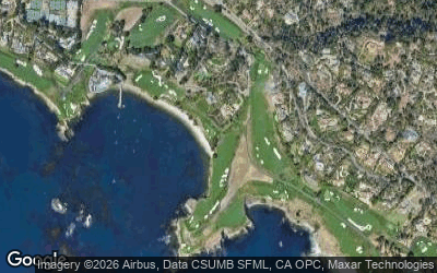 Pebble Beach Golf Links aerial view