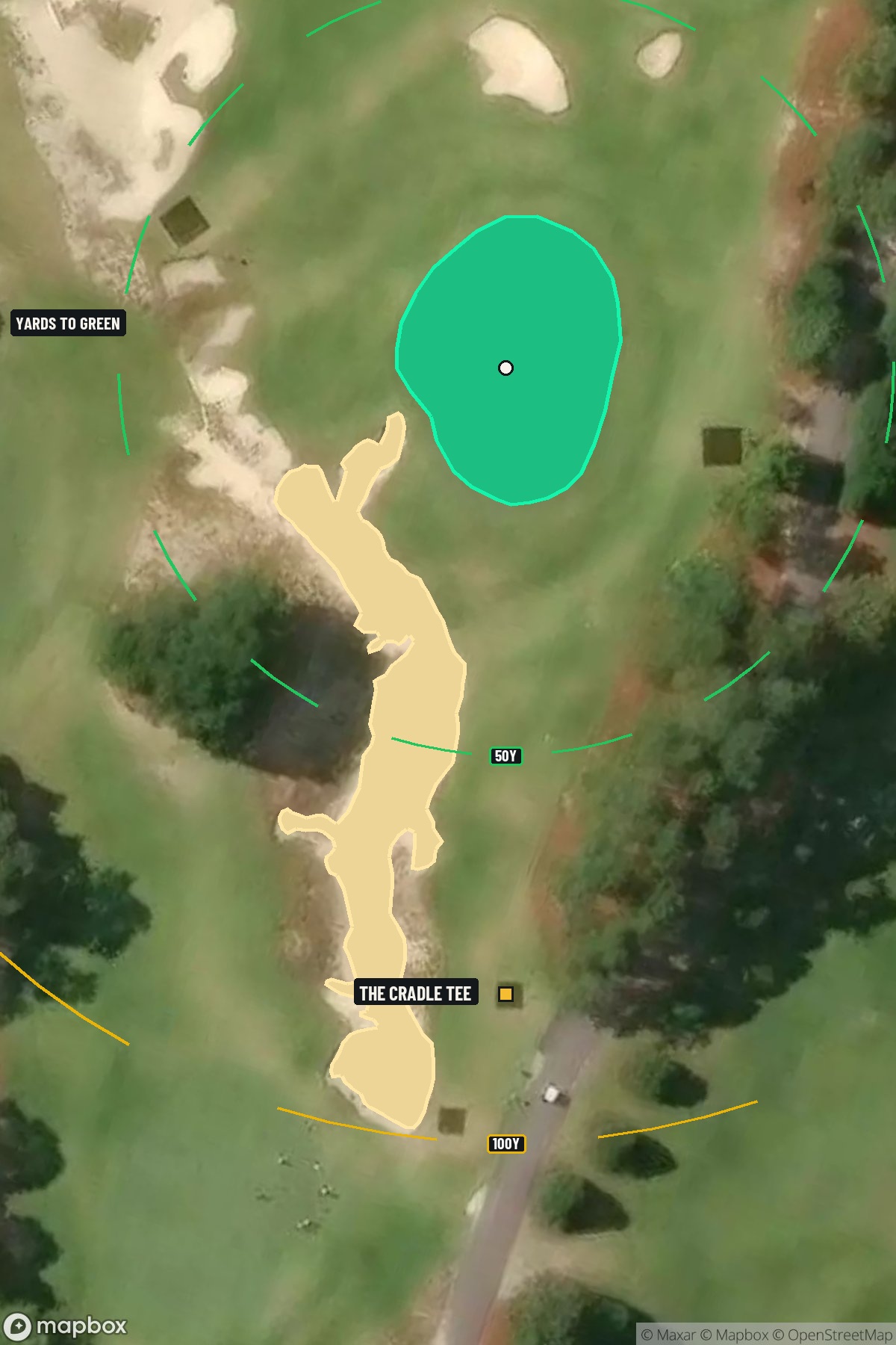 Hole 7 aerial at Pinehurst Resort Country Club The Cradle