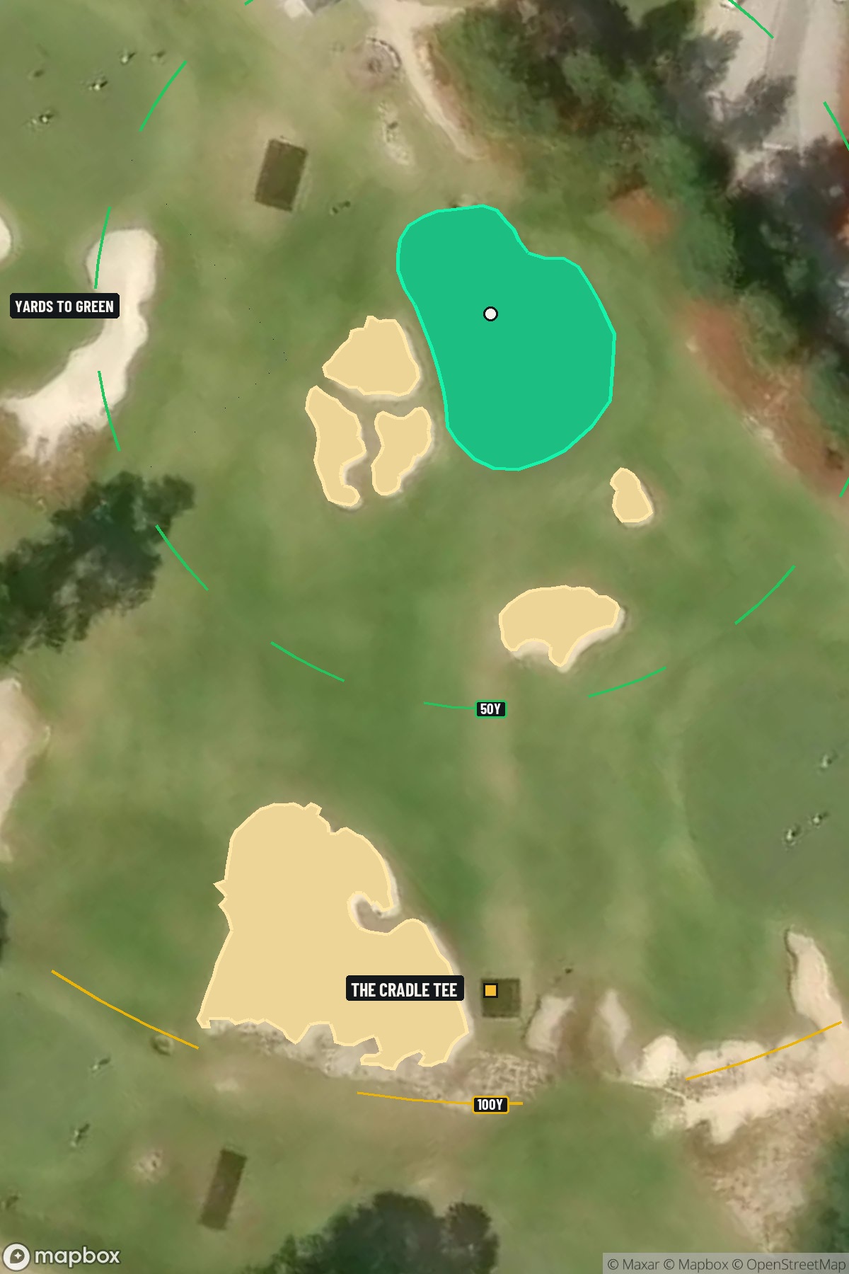 Hole 8 aerial at Pinehurst Resort Country Club The Cradle