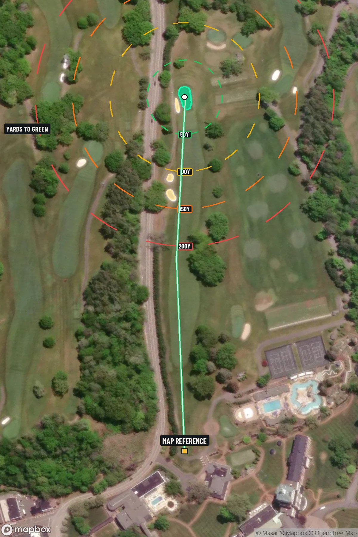 Hole 1 aerial at The Omni Homestead Resort Spa Old Course