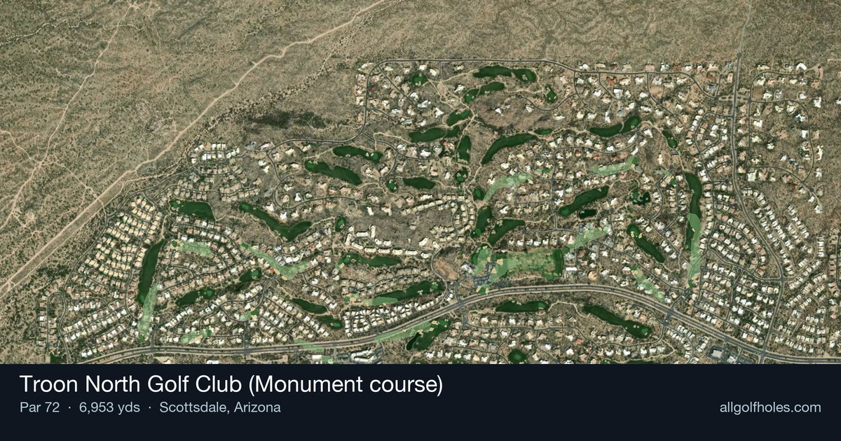 Troon North Golf Club (Monument course) aerial view