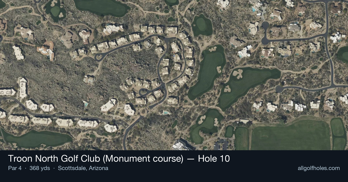 Hole 10 aerial at Troon North Golf Club (Monument course)