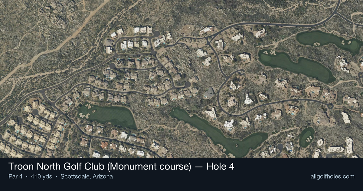 Hole 4 aerial at Troon North Golf Club (Monument course)