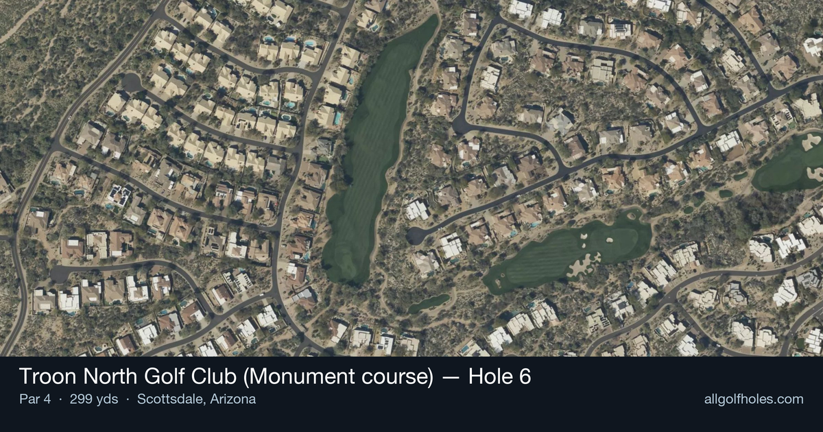 Hole 6 aerial at Troon North Golf Club (Monument course)