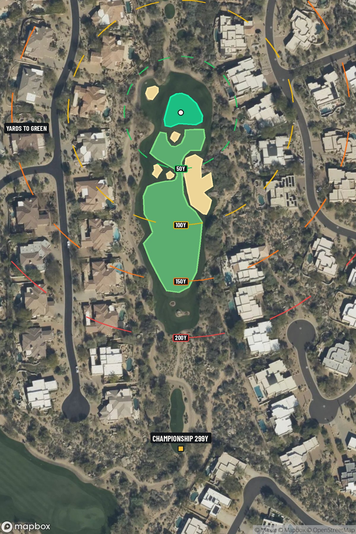 Hole 6 aerial at Troon North Golf Club (Monument course)