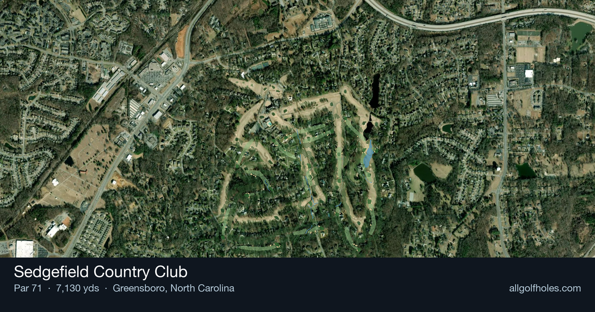 Sedgefield Country Club aerial view
