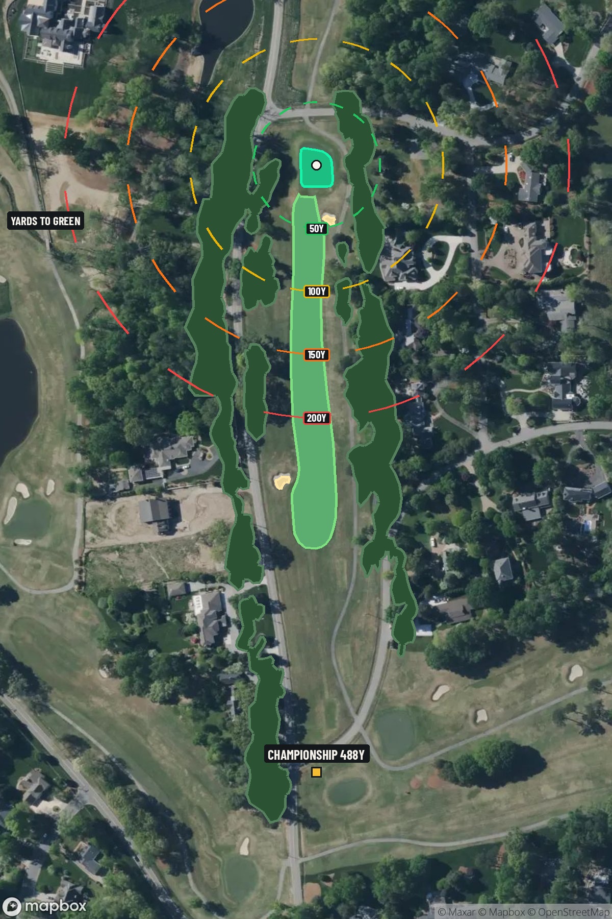 Hole 11 aerial at Sedgefield Country Club