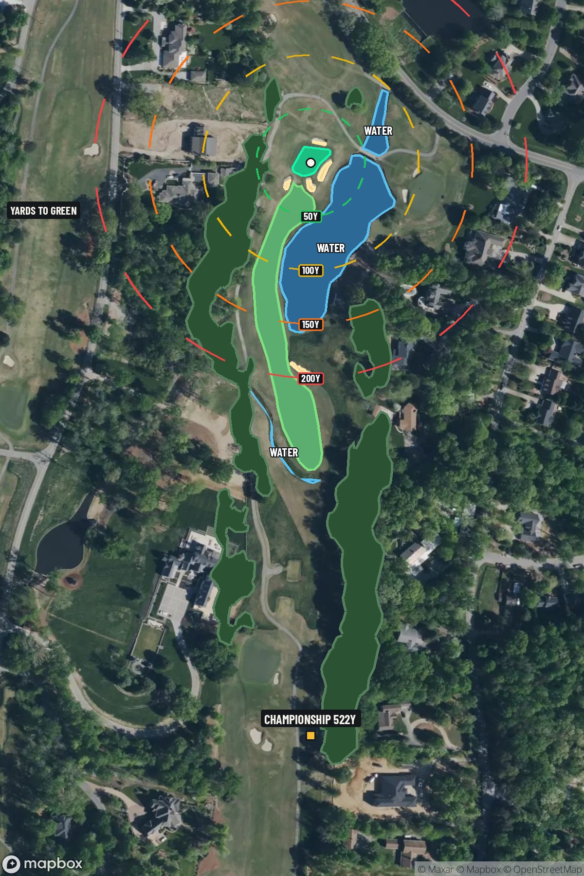 Hole 15 aerial at Sedgefield Country Club