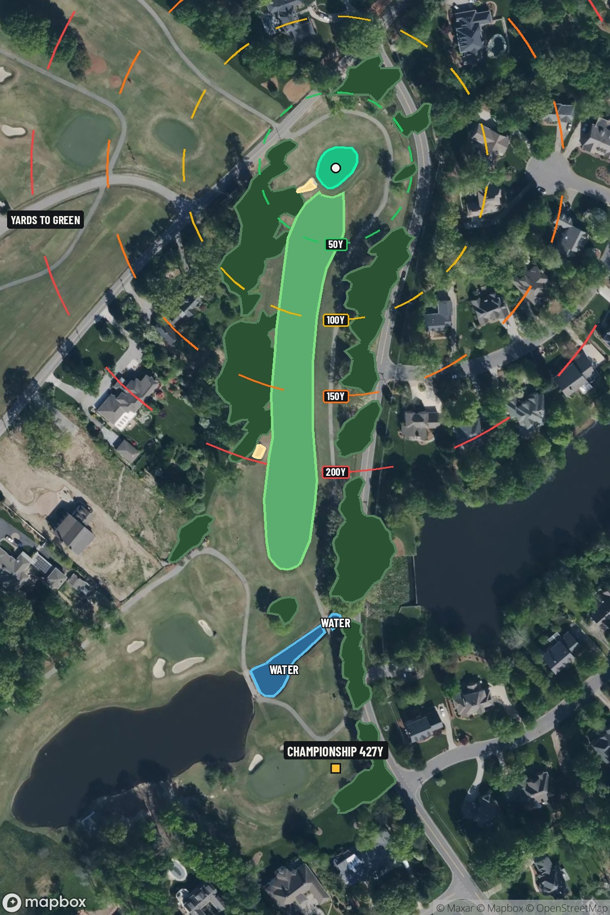 Hole 17 aerial at Sedgefield Country Club