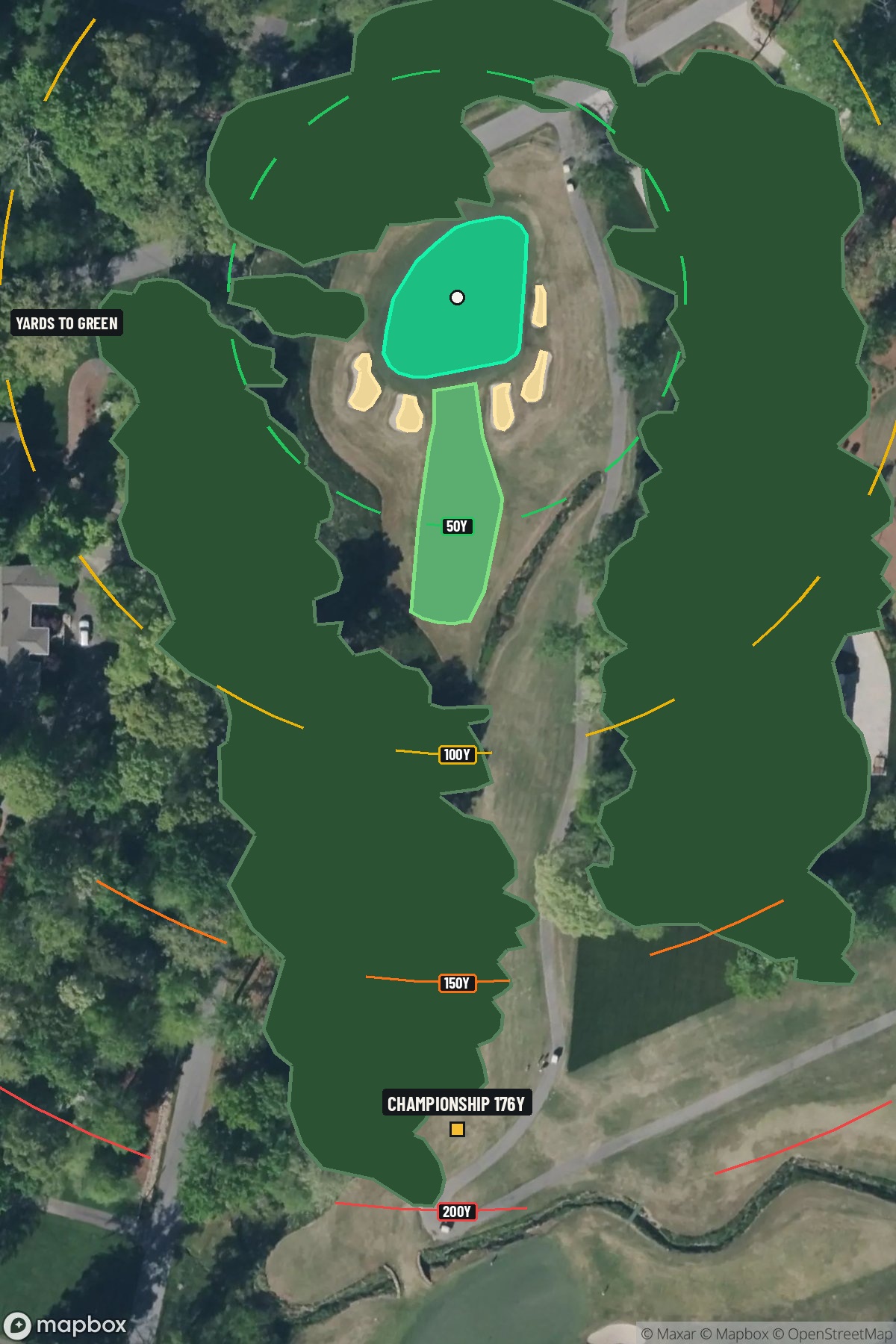 Hole 3 aerial at Sedgefield Country Club