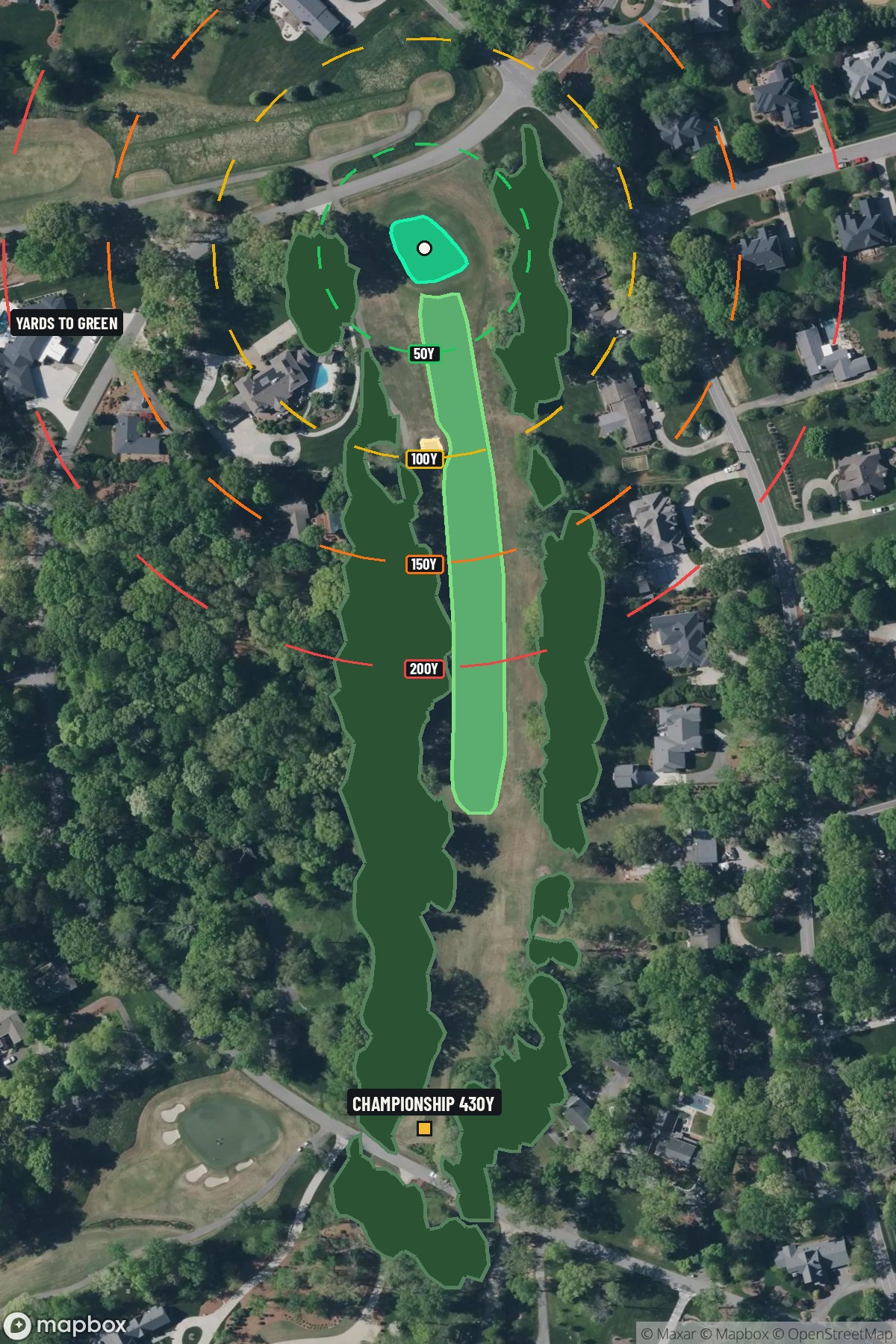 Hole 4 aerial at Sedgefield Country Club