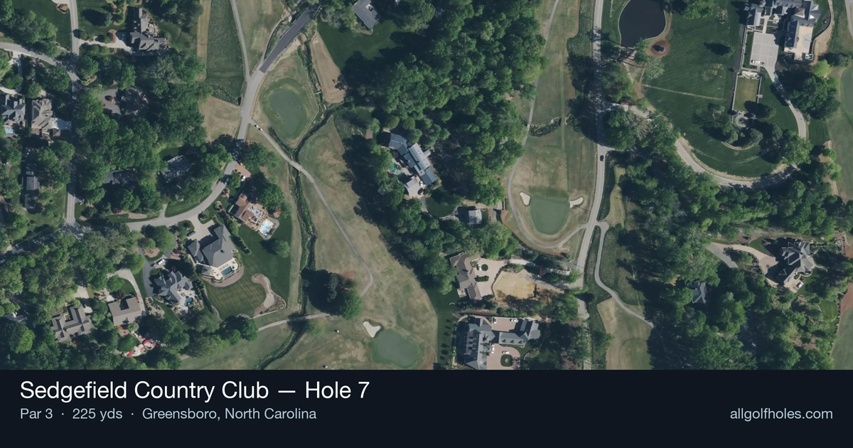 Hole 7 aerial at Sedgefield Country Club