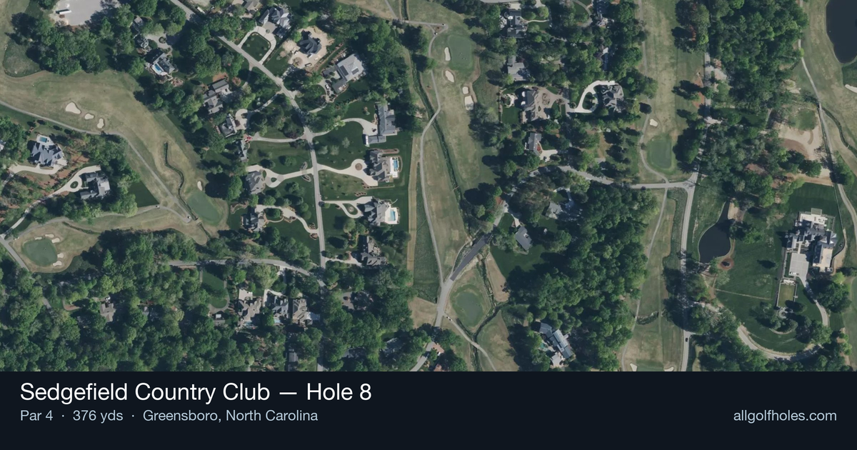 Hole 8 aerial at Sedgefield Country Club