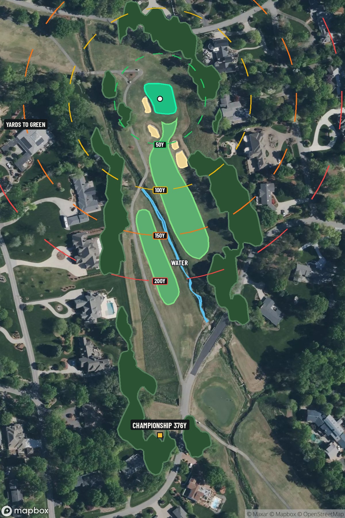 Hole 8 aerial at Sedgefield Country Club