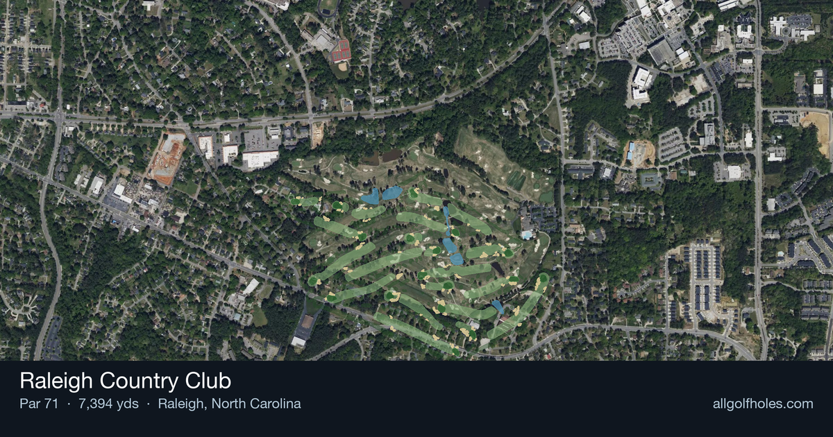 Raleigh Country Club aerial view