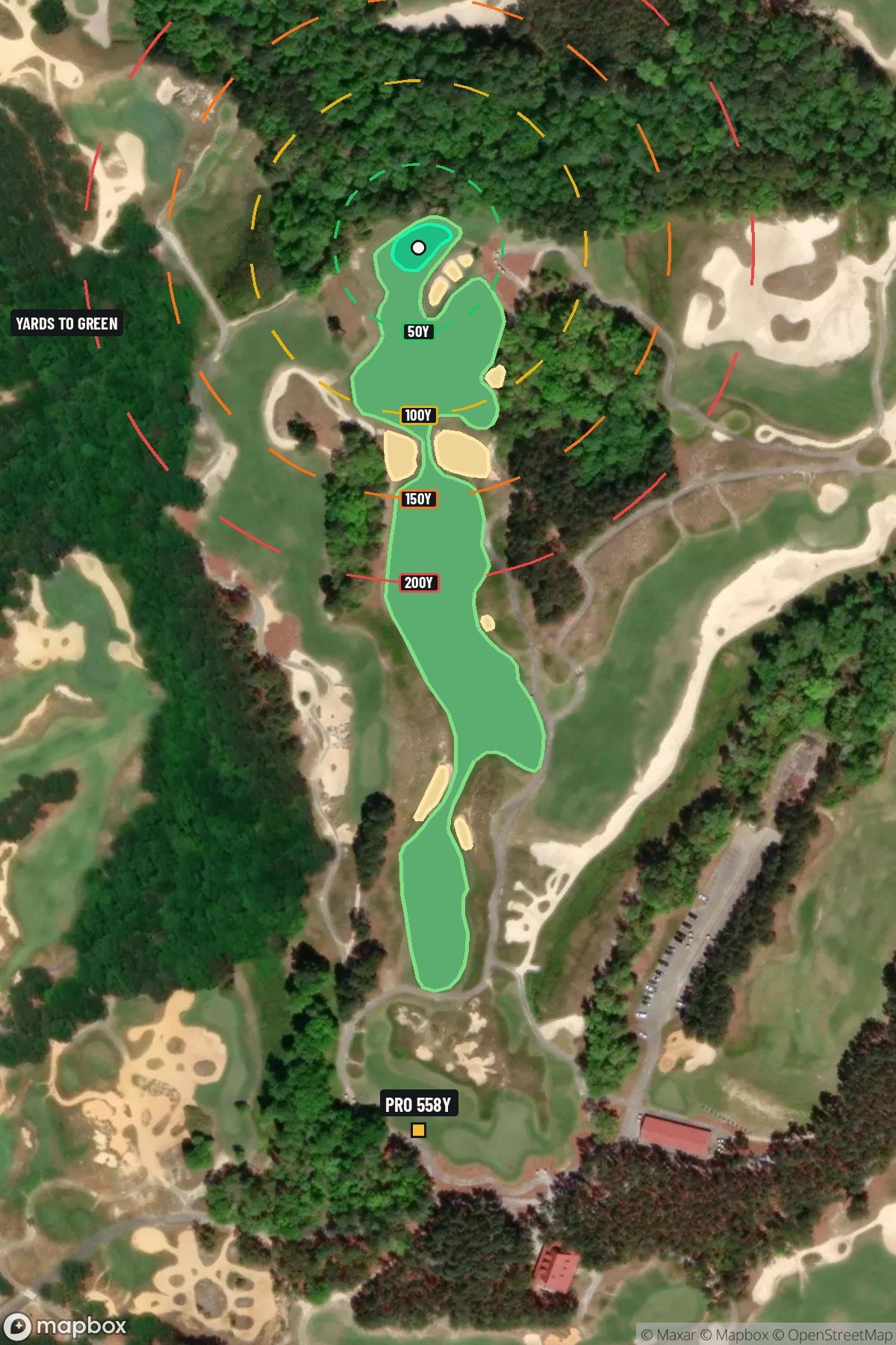 Hole 1 aerial at Tobacco Road Golf Club