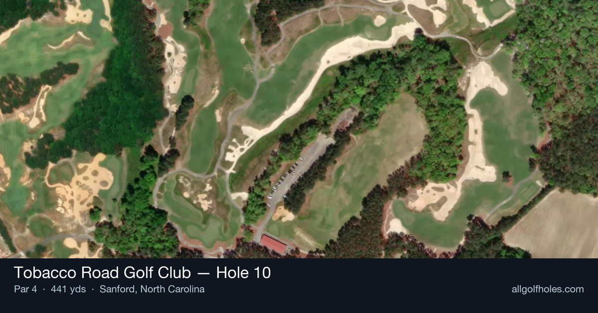 Hole 10 aerial at Tobacco Road Golf Club