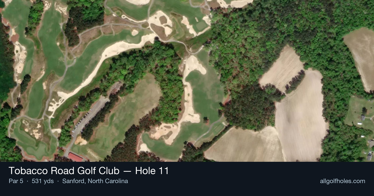 Hole 11 aerial at Tobacco Road Golf Club