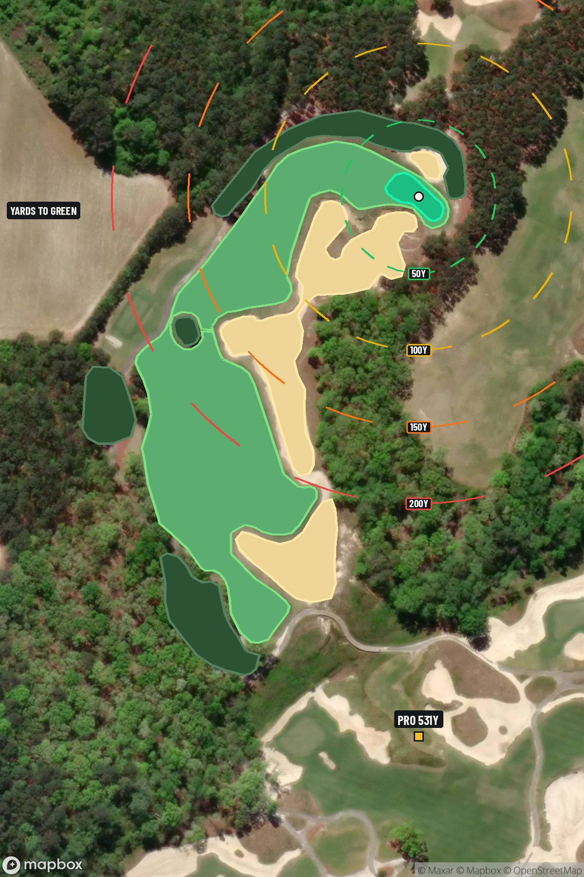 Hole 11 aerial at Tobacco Road Golf Club
