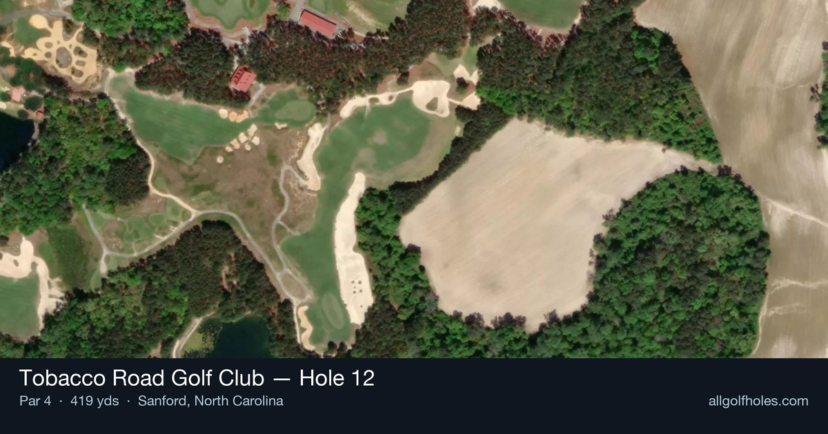 Hole 12 aerial at Tobacco Road Golf Club