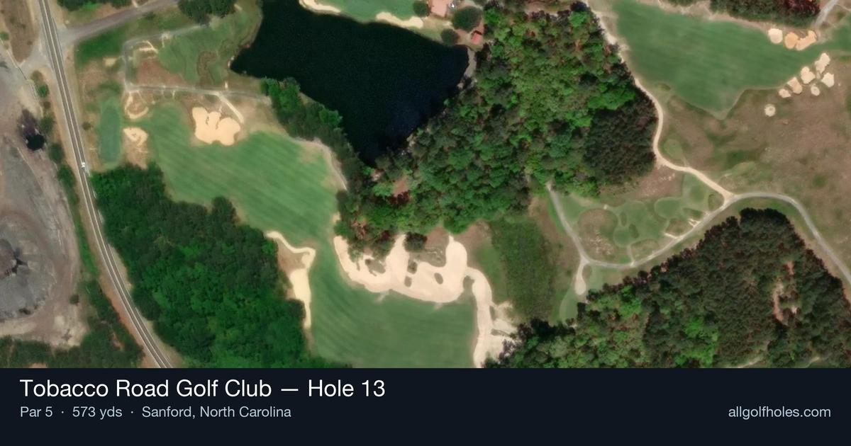 Hole 13 aerial at Tobacco Road Golf Club