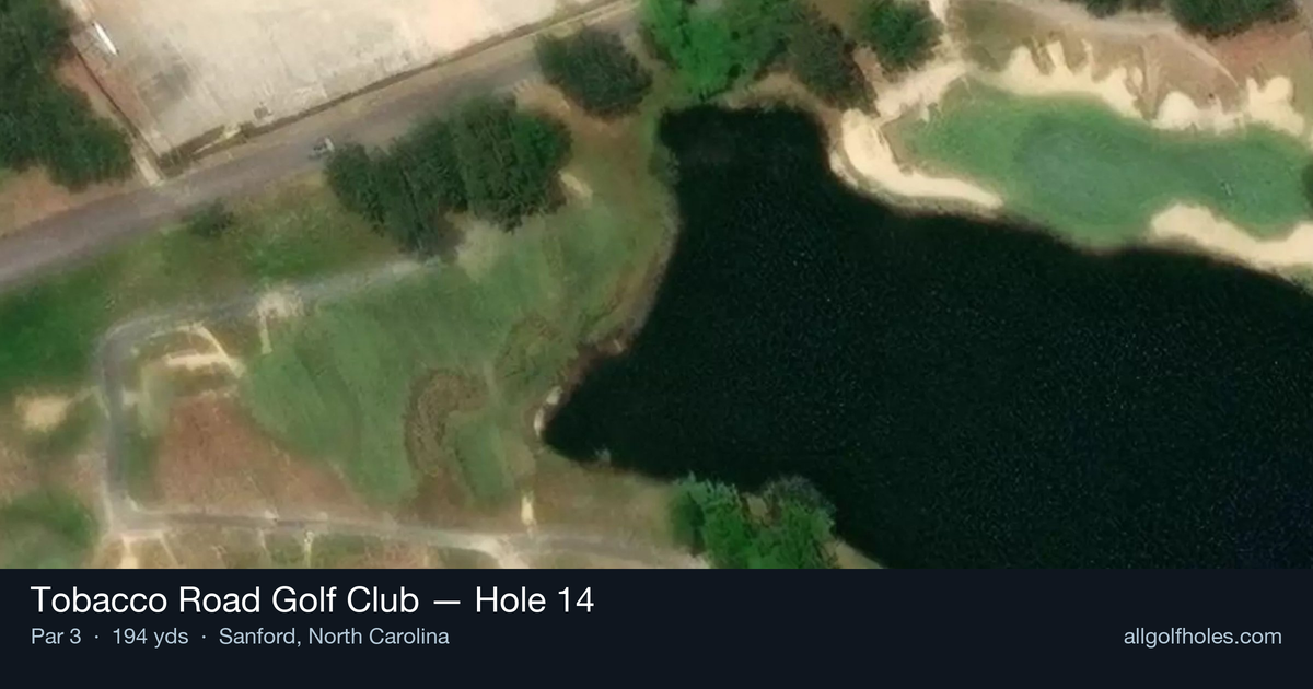 Hole 14 aerial at Tobacco Road Golf Club