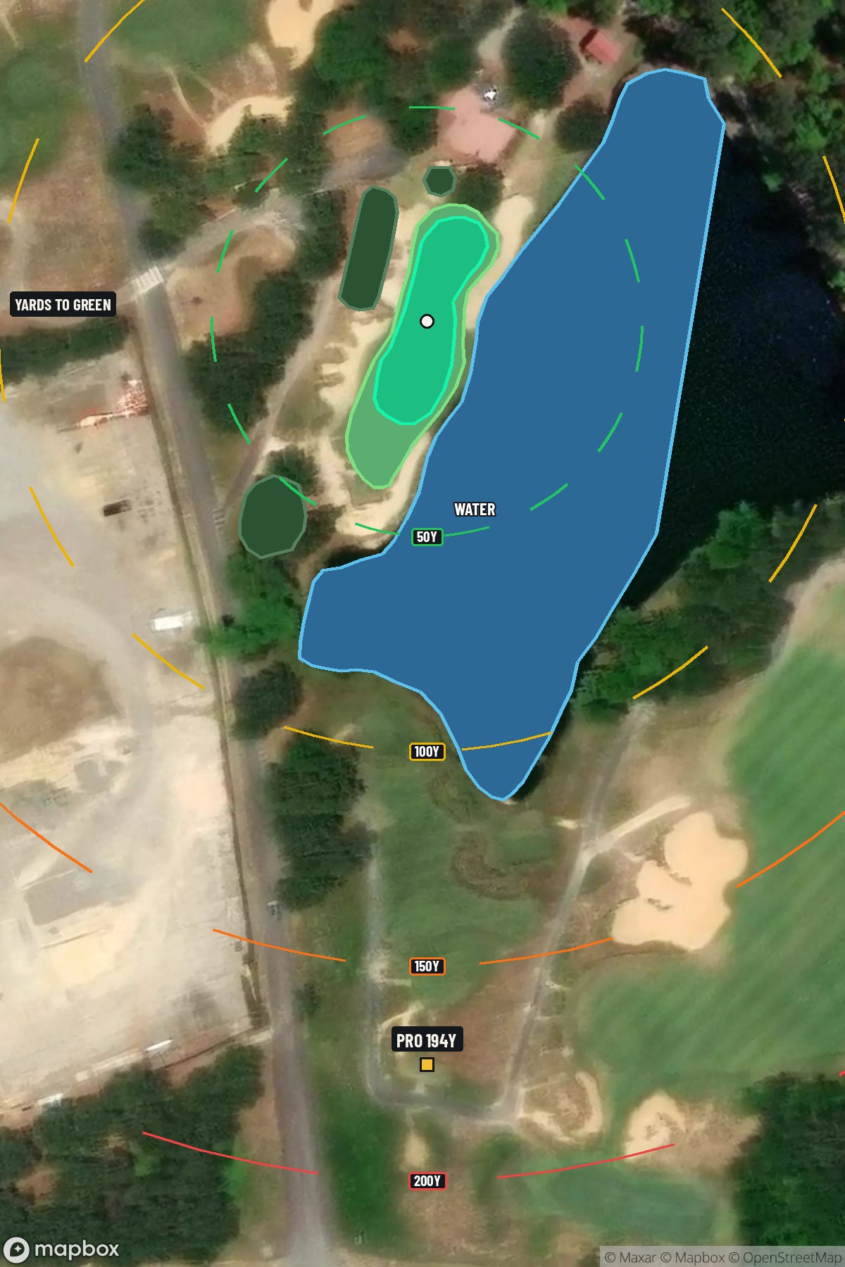 Hole 14 aerial at Tobacco Road Golf Club