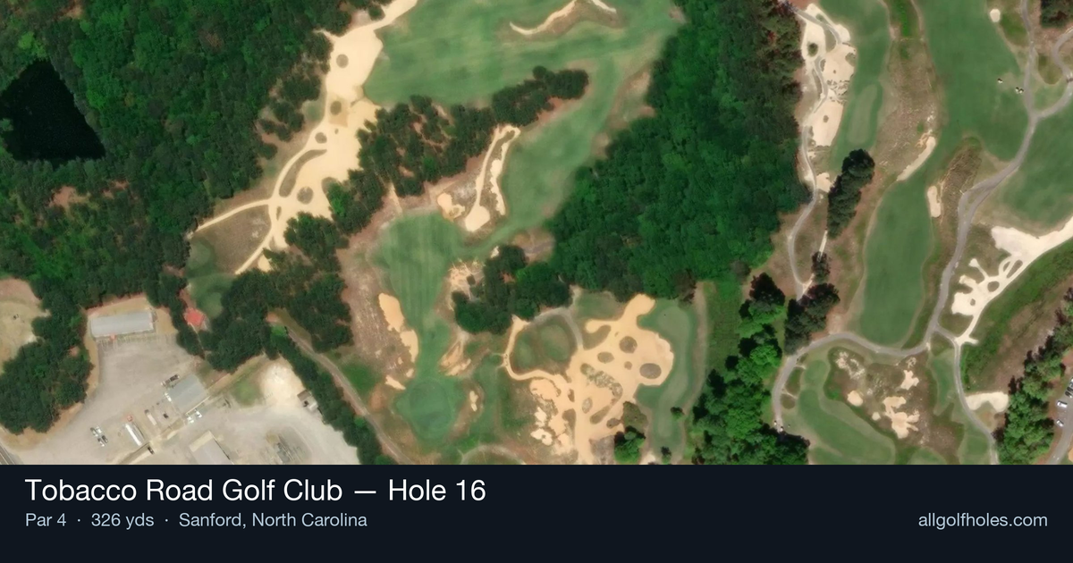 Hole 16 aerial at Tobacco Road Golf Club