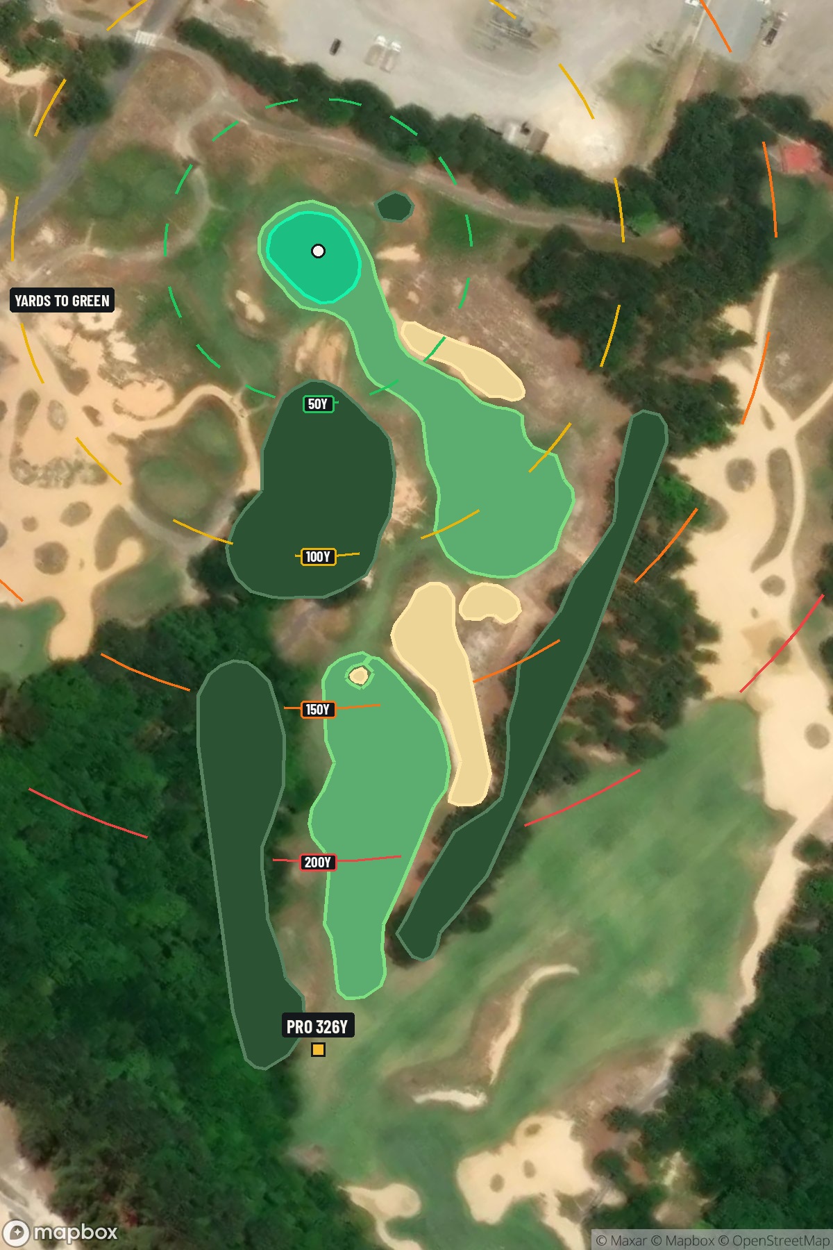 Hole 16 aerial at Tobacco Road Golf Club