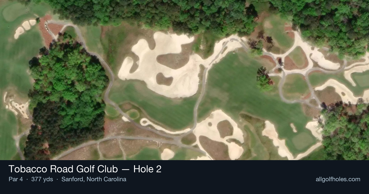 Hole 2 aerial at Tobacco Road Golf Club