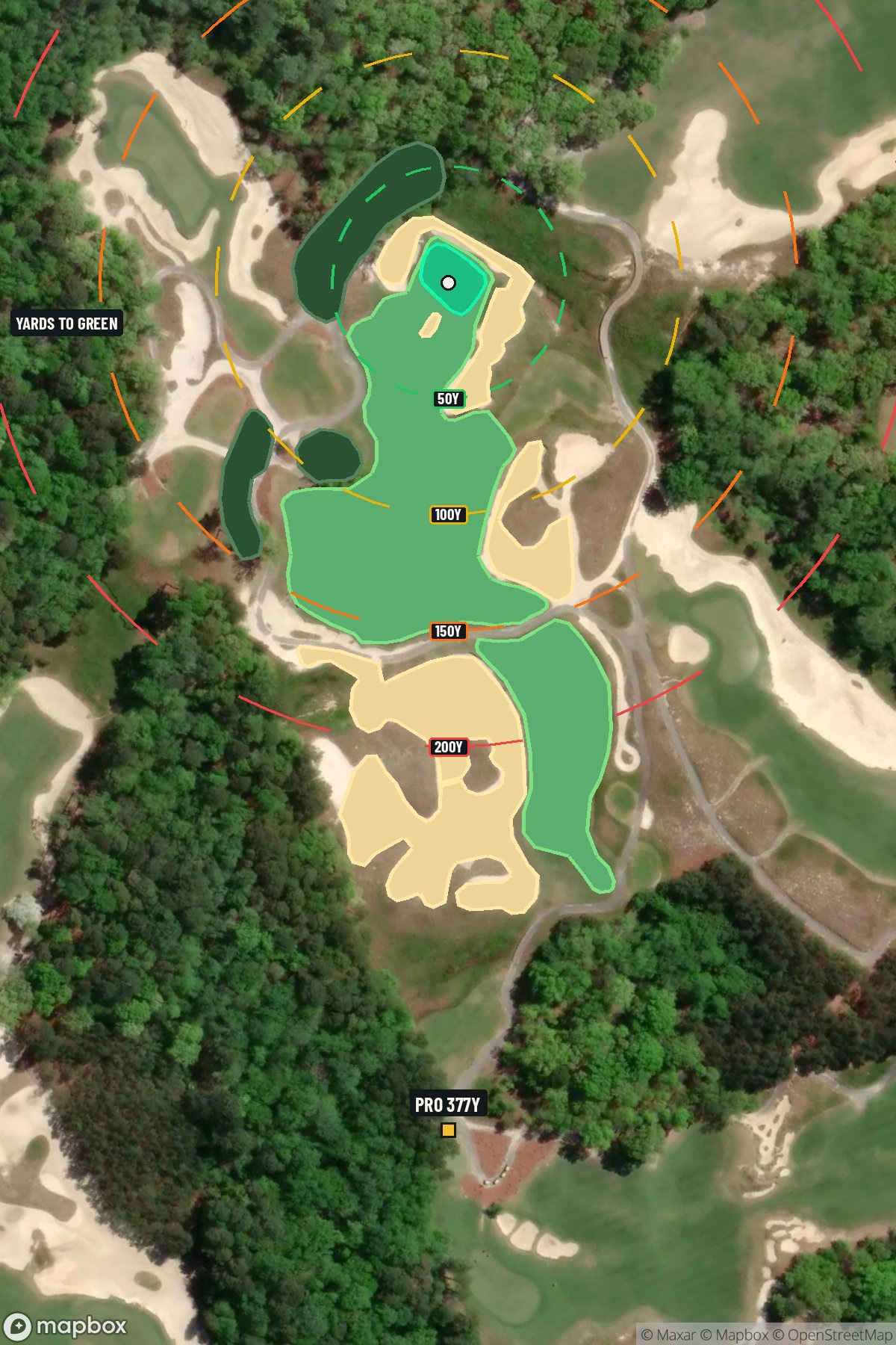 Hole 2 aerial at Tobacco Road Golf Club