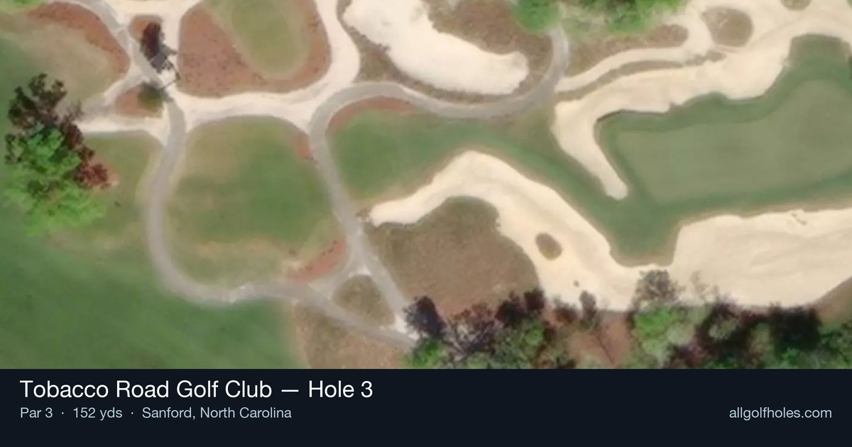 Hole 3 aerial at Tobacco Road Golf Club