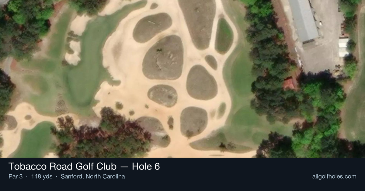 Hole 6 aerial at Tobacco Road Golf Club