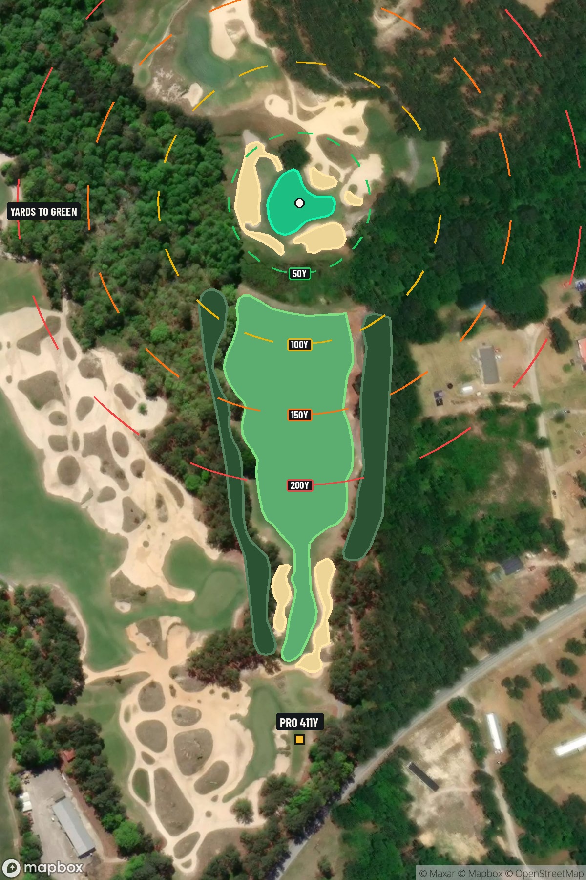 Hole 7 aerial at Tobacco Road Golf Club