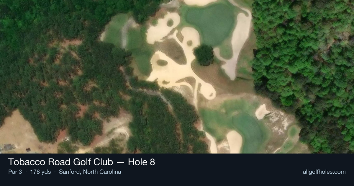 Hole 8 aerial at Tobacco Road Golf Club