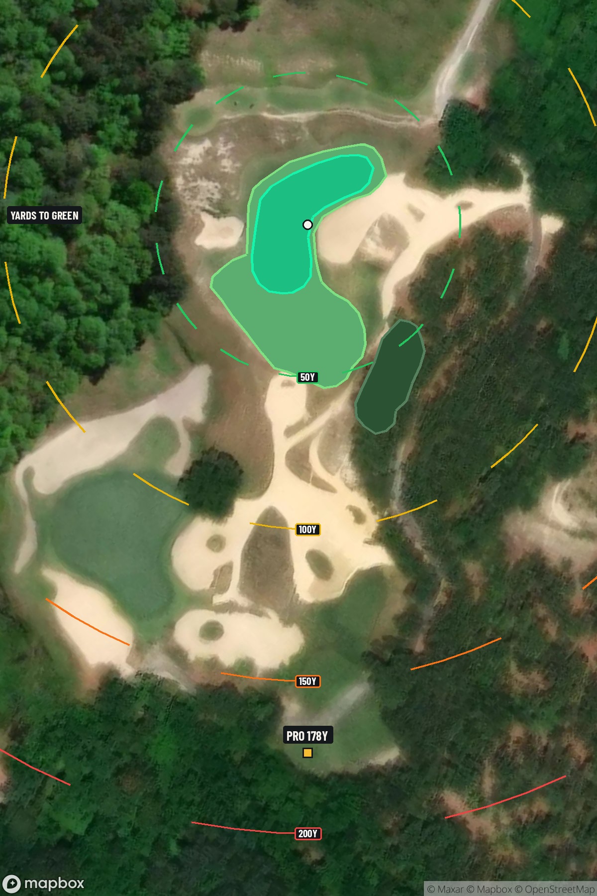 Hole 8 aerial at Tobacco Road Golf Club
