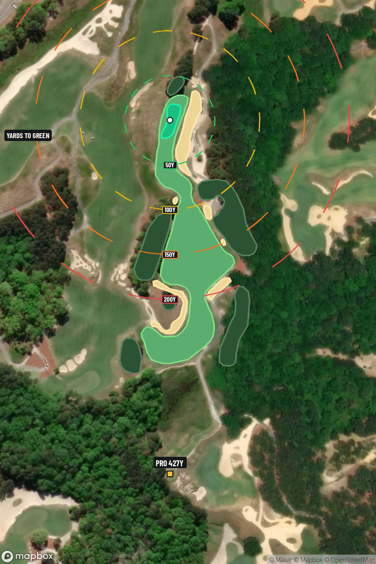 Hole 9 aerial at Tobacco Road Golf Club