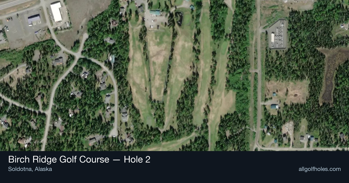 Hole 2 aerial at Birch Ridge Golf Course