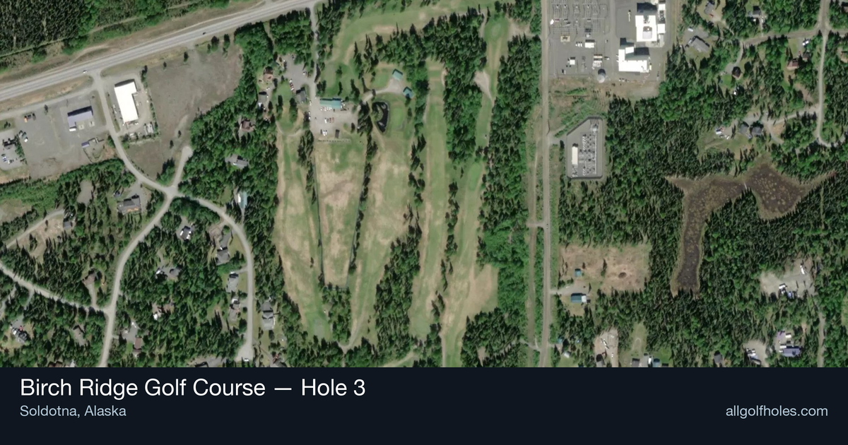 Hole 3 aerial at Birch Ridge Golf Course