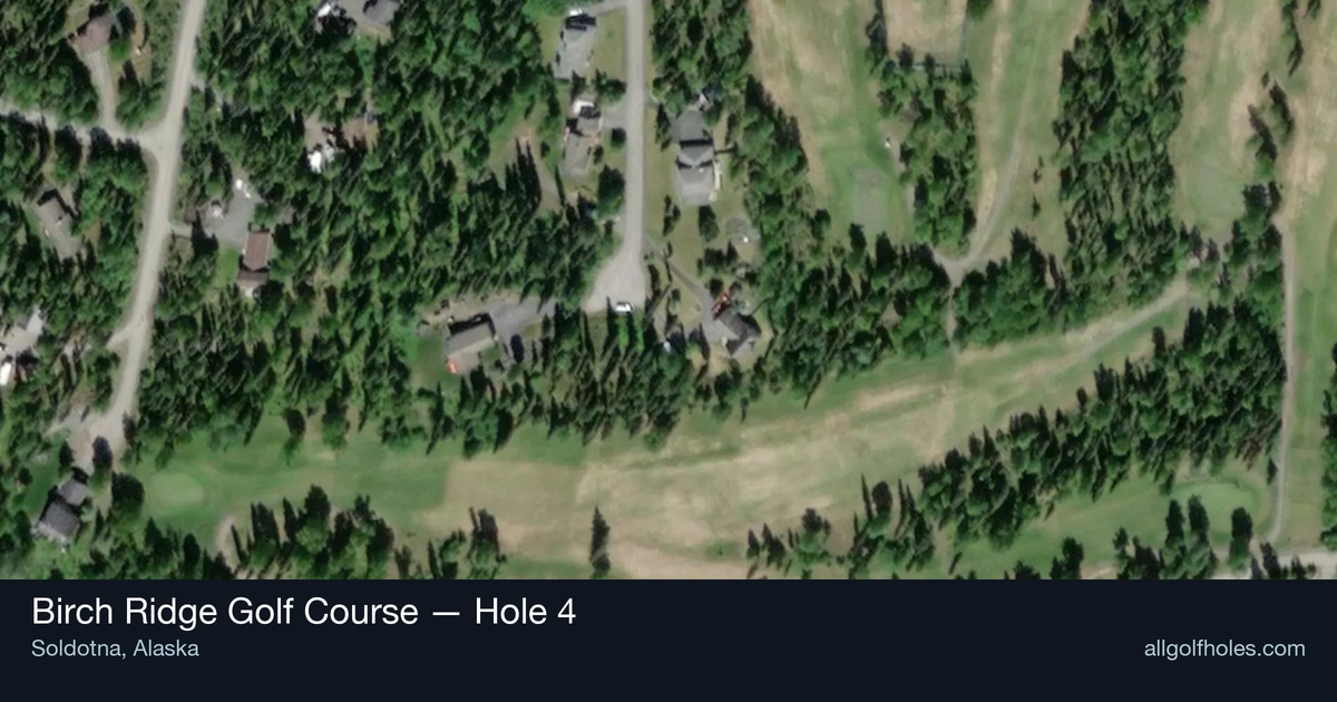 Hole 4 aerial at Birch Ridge Golf Course