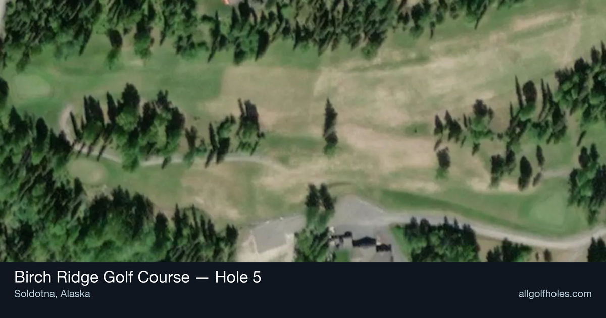 Hole 5 aerial at Birch Ridge Golf Course