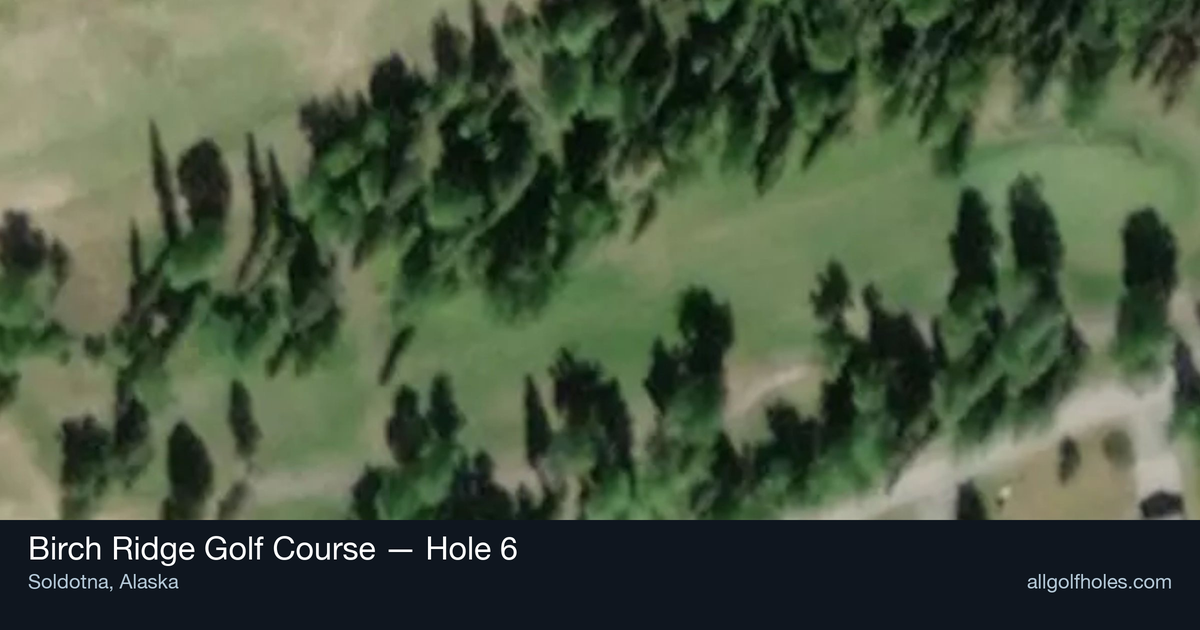 Hole 6 aerial at Birch Ridge Golf Course