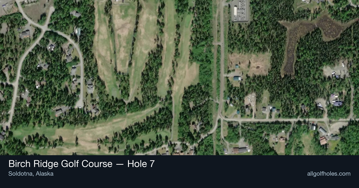 Hole 7 aerial at Birch Ridge Golf Course