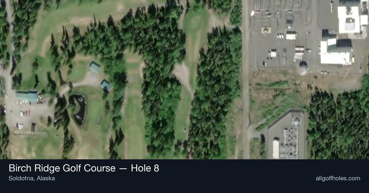 Hole 8 aerial at Birch Ridge Golf Course