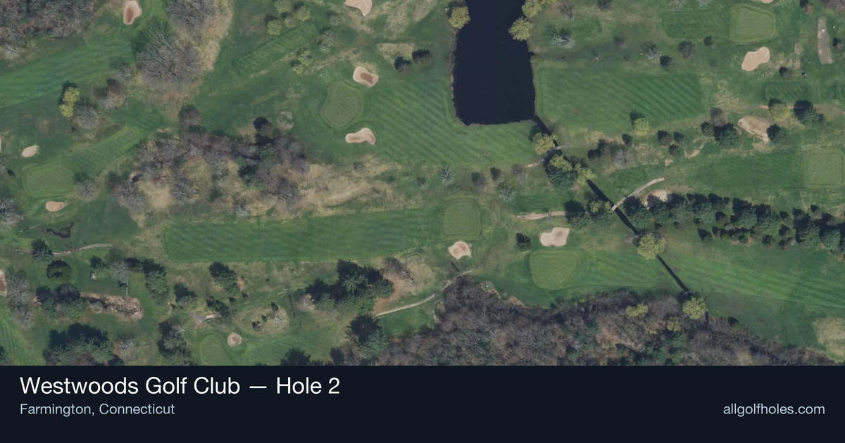 Hole 2 aerial at Westwoods Golf Club