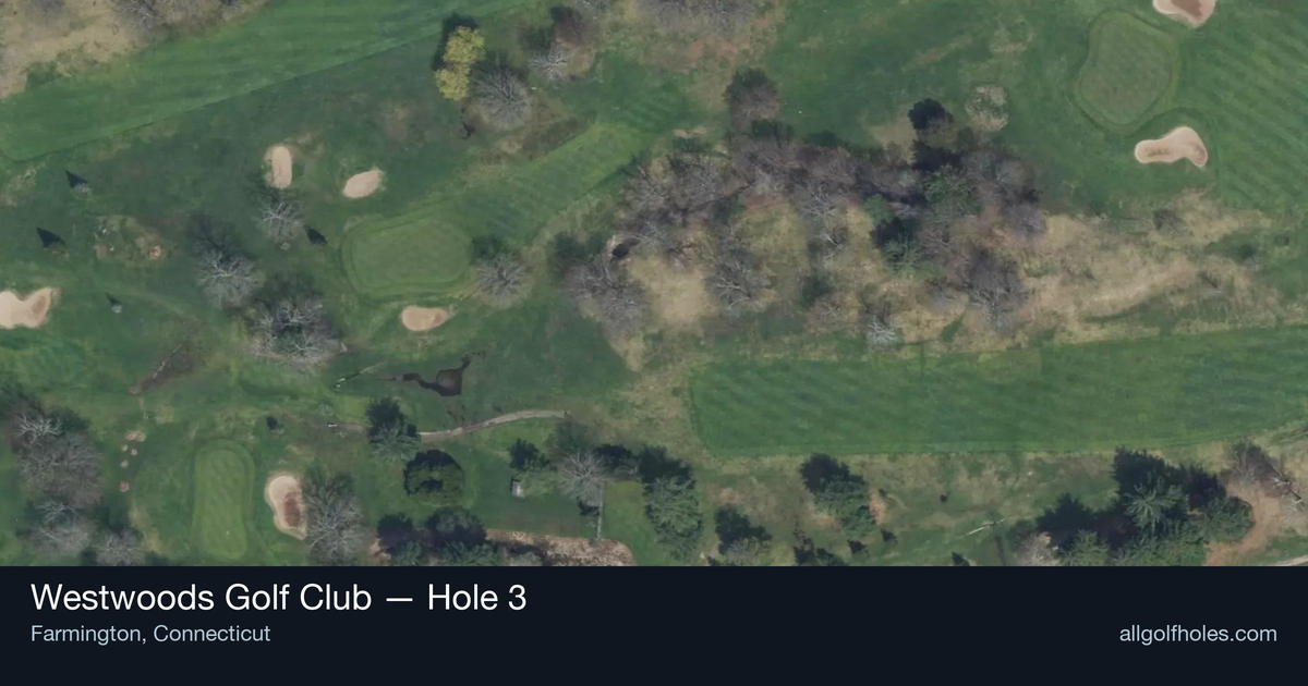 Hole 3 aerial at Westwoods Golf Club