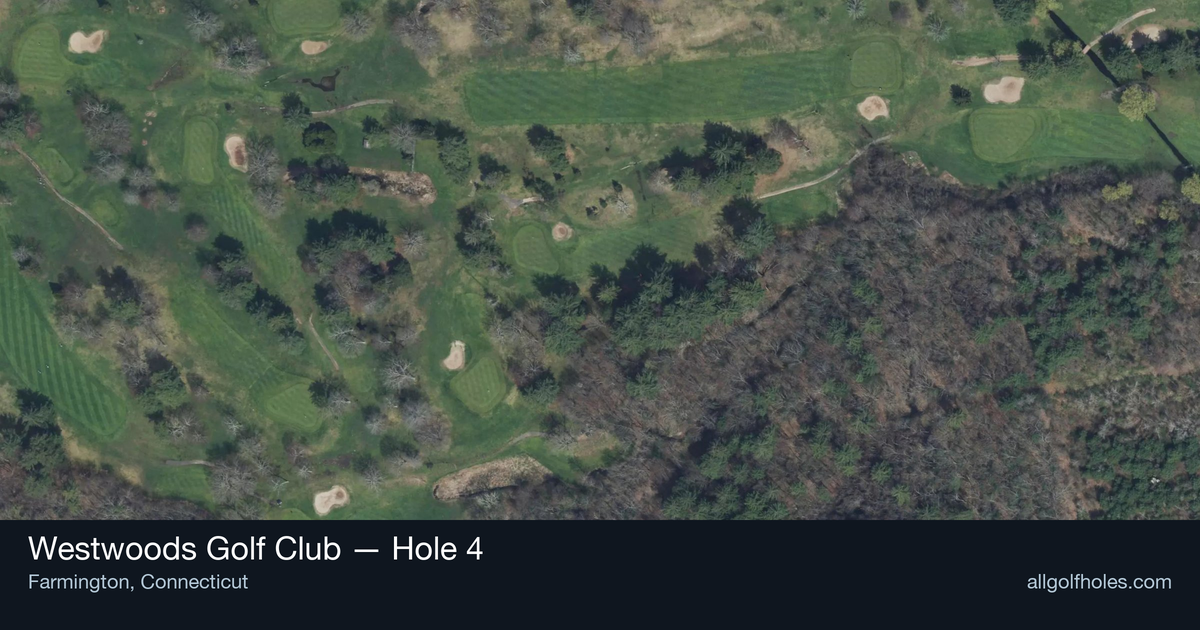 Hole 4 aerial at Westwoods Golf Club