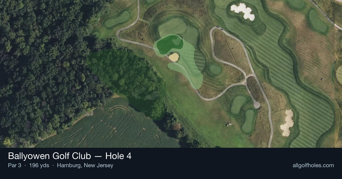 Hole 4 aerial at Ballyowen Golf Club