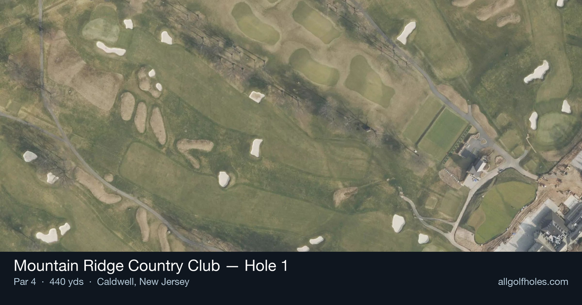 Hole 1 aerial at Mountain Ridge Country Club